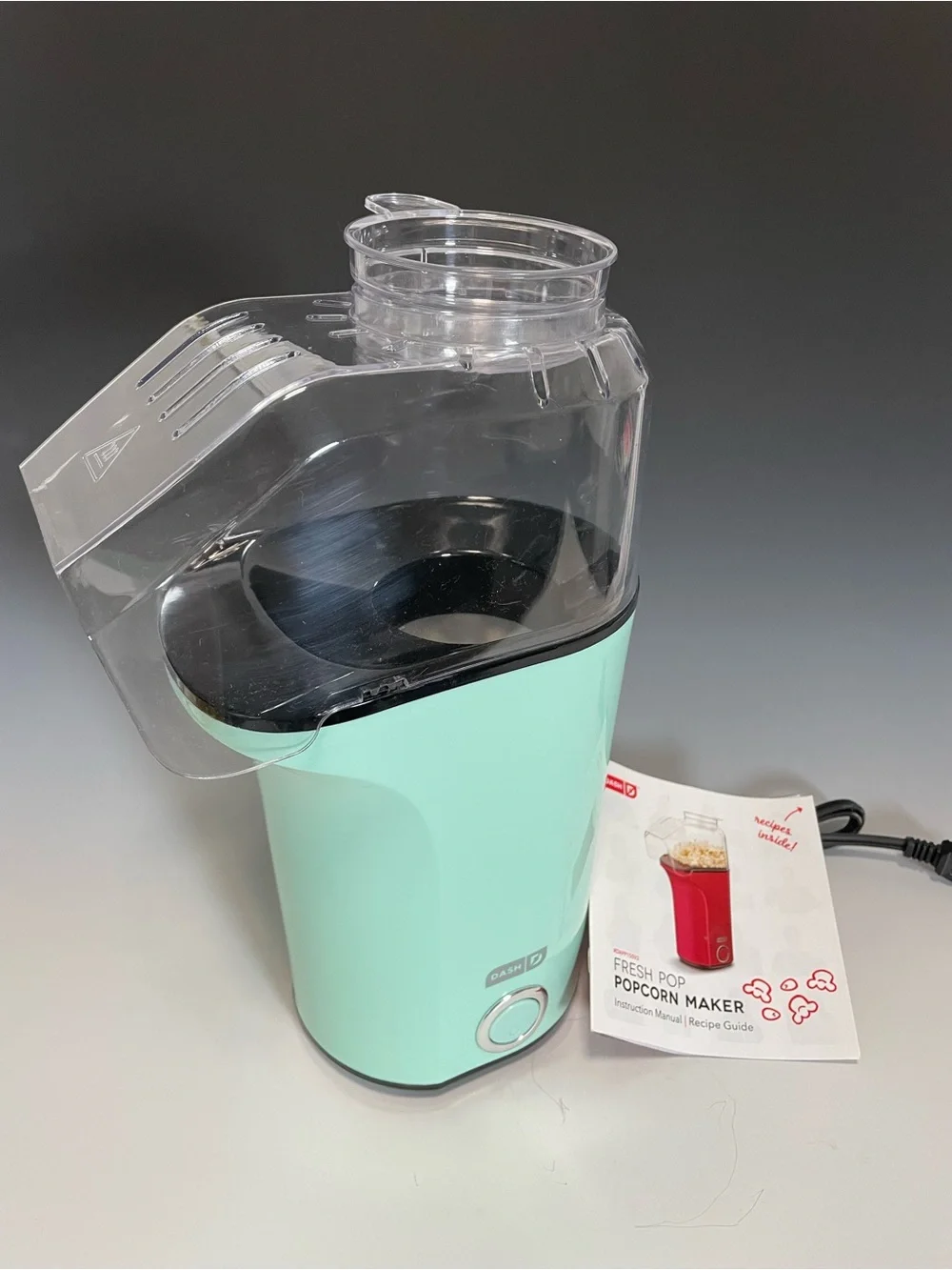Dash 16 Cup Electric Popcorn Maker - Aqua, 1400W, Easy Clean, Cute and Compact
